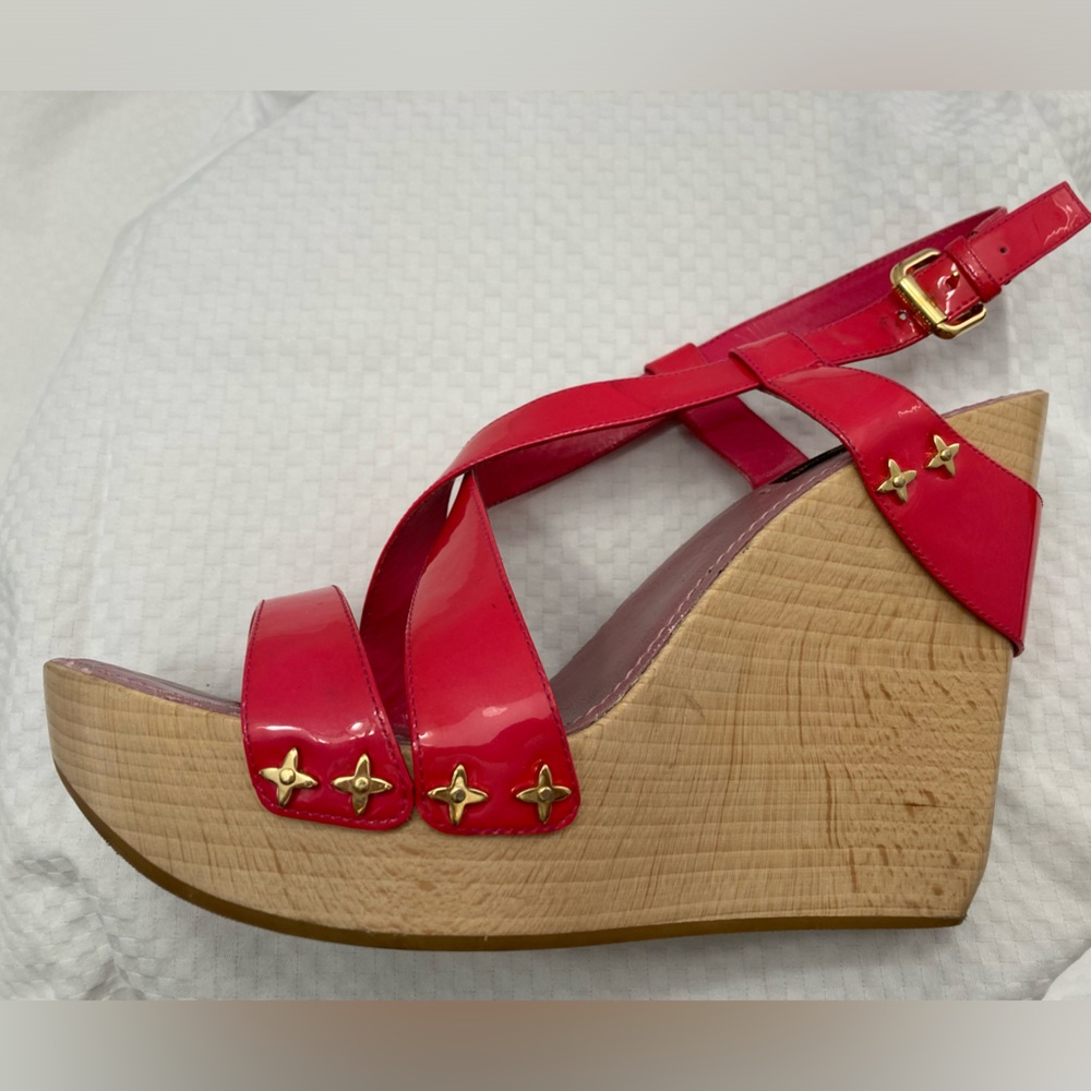 Louis Vuitton Wood Heel Wedge Sandal - Picture 7 of 11